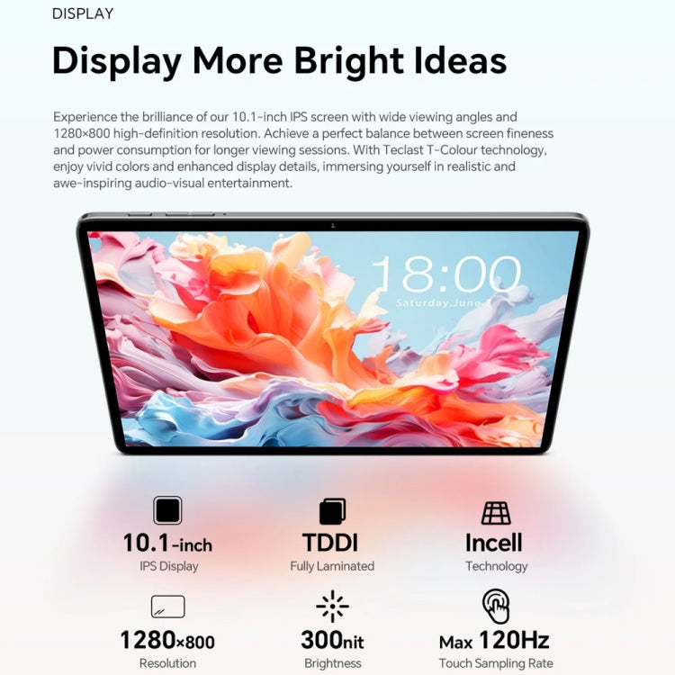 Teclast P30T Tablet PC with Leather Case & Keyboard 10.1 inch WiFi6, 4GB+128GB,  Android 15 Unisoc T606 Octa-core