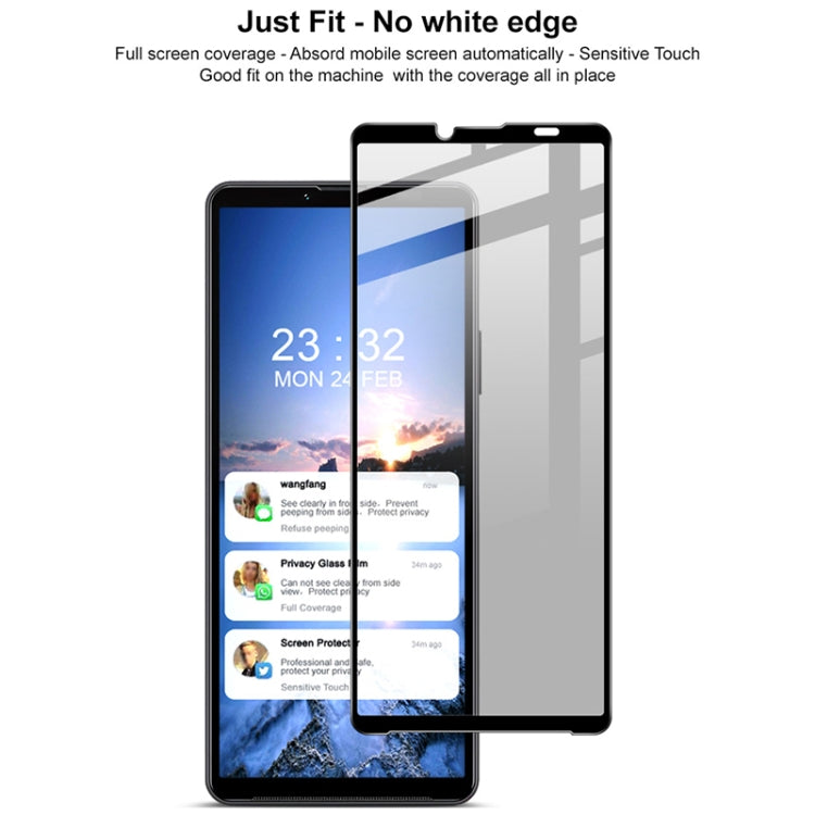 For Sony Xperia 10 VI imak HD Full Screen Privacy Tempered Glass Protective Film