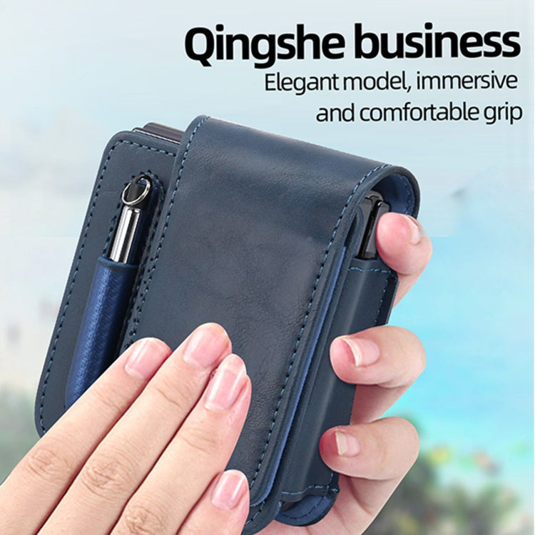 For Samsung Galaxy Z Flip 3 / 4 / 5 / 6 VIETAO Retro Thinking Series PU Shockproof Phone Bag, Without Pen(Brown)