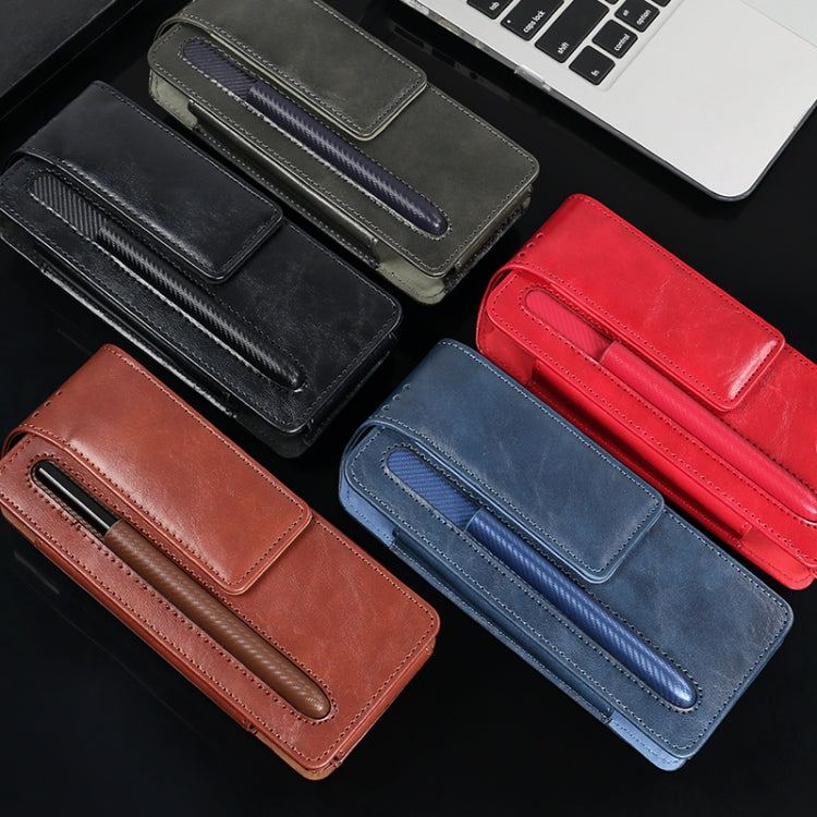 For Samsung Galaxy Z Fold 3 / 4 / 5 / 6 VIETAO Retro Thinking Series PU Shockproof Phone Bag, Without Pen(Green)
