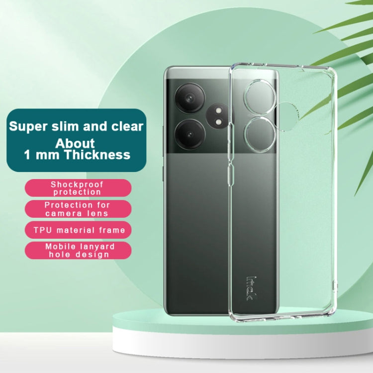 For Realme GT 6 5G Global imak UX-5 Series Super Slim Transparent Shockproof TPU Protective Case(Transparent)