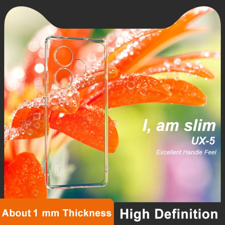 For Realme GT 6T 5G Global imak UX-5 Series Super Slim Transparent Shockproof TPU Protective Case(Transparent)