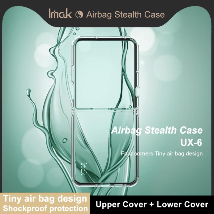 For Motorola Razr 60 Ultra imak UX-6 series All-inclusive Shockproof Airbag TPU Invisible Phone Case(Transparent)