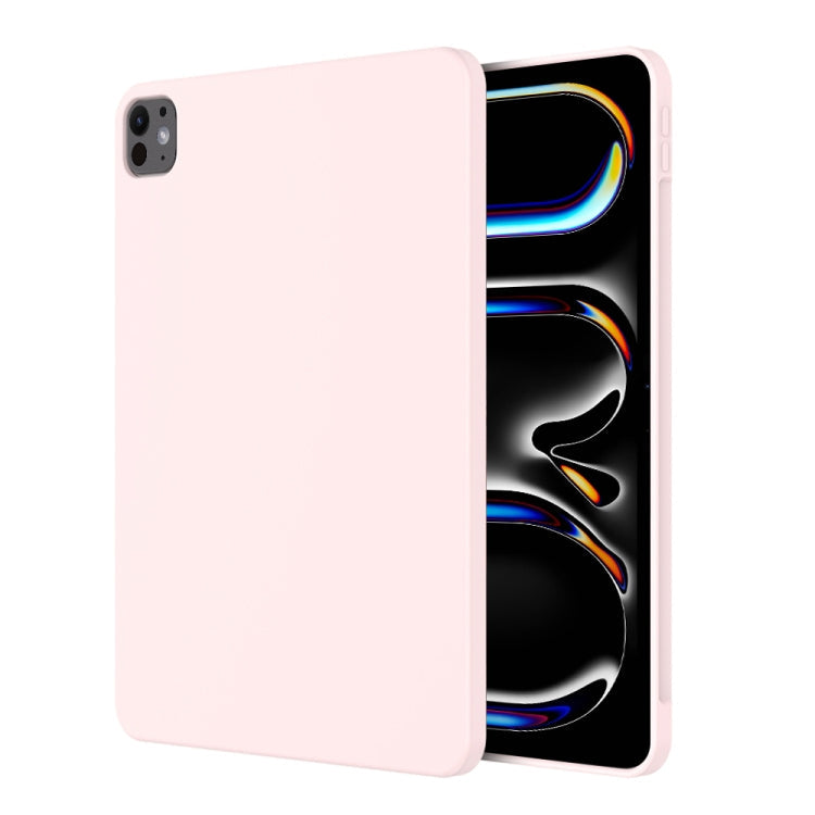For iPad Pro 11 2025 / 2024 Mutural Silicone Microfiber Tablet Case(Pink)