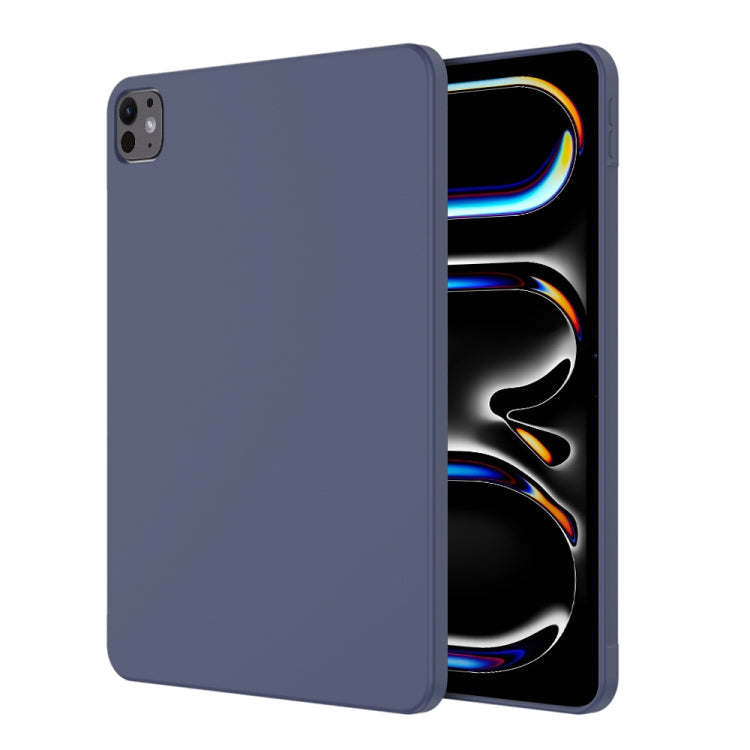 For iPad Pro 11 2025 / 2024 Mutural Silicone Microfiber Tablet Case(Midnight Blue)