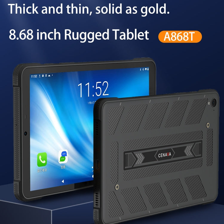 CENAVA A868T IP68 Rugged Tablet PC, 8.68 inch Android 13 MT8788 Octa Core, 4G Network, 6GB+128GB