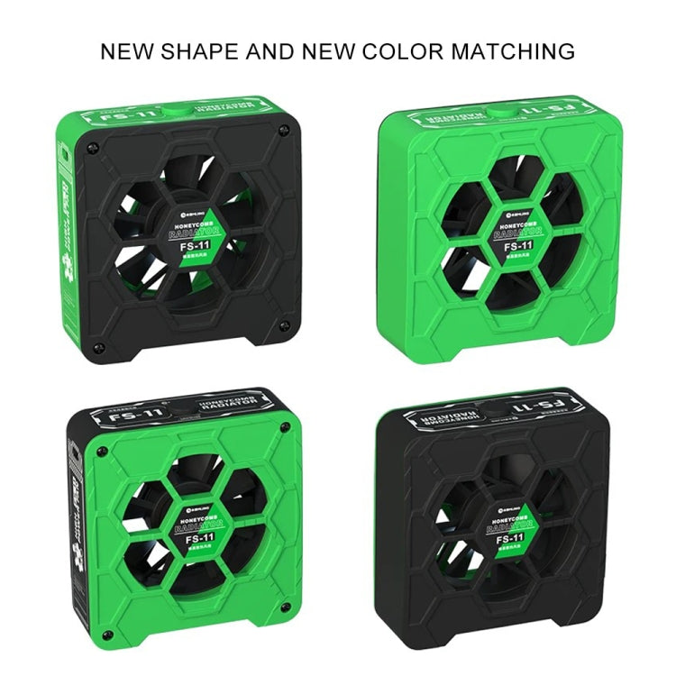 Mijing FS-11 Cooling + UV Curing + Smoke Extraction Honeycomb Radiating Fan(Black)