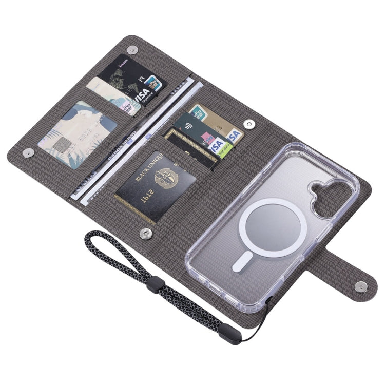 For iPhone 15 Pro ViLi GHA-C Series RFID MagSafe Magnetic Flip Leather Phone Case(Grey)
