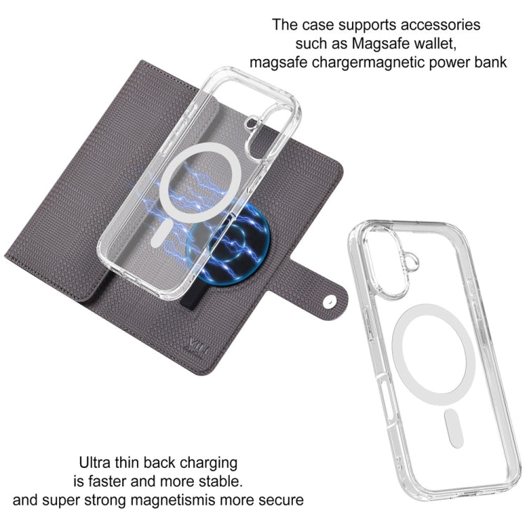 For iPhone 15 Pro Max ViLi GHA-C Series RFID MagSafe Magnetic Flip Leather Phone Case(Grey)