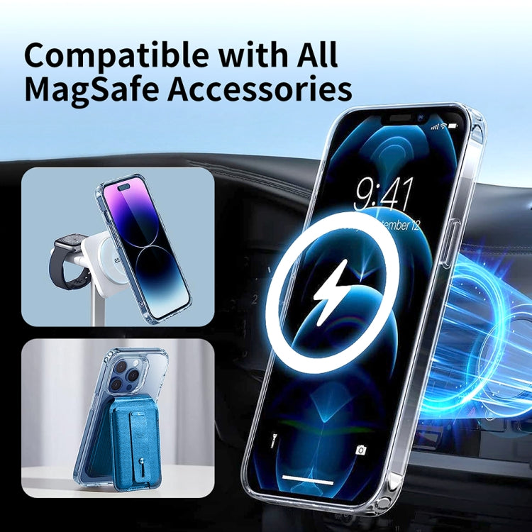 For iPhone 14 Pro Max ViLi MAG-C Series MagSafe Magnetic PC + TPU Phone Case(Transparent)