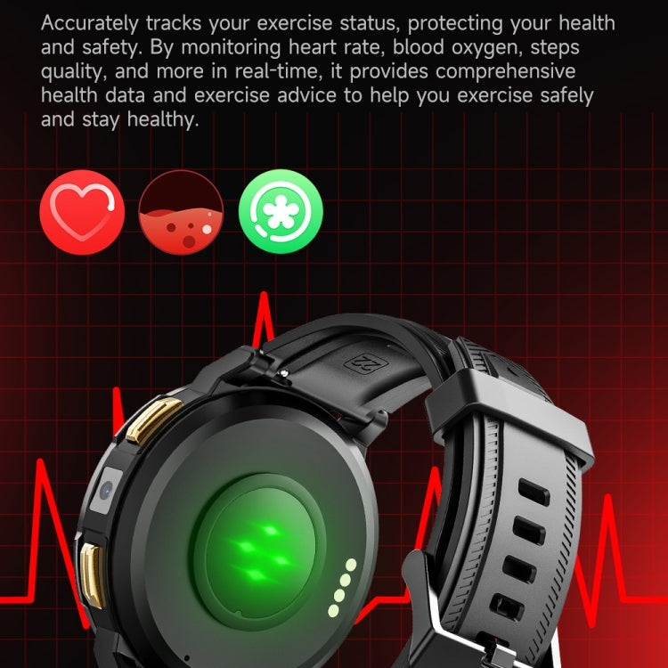 LEMFO Z1 1.43 inch AMOLED Screen Smart Watch, 4G Network Android 8.1 2GB+16GB, Eurasian Version(Black)