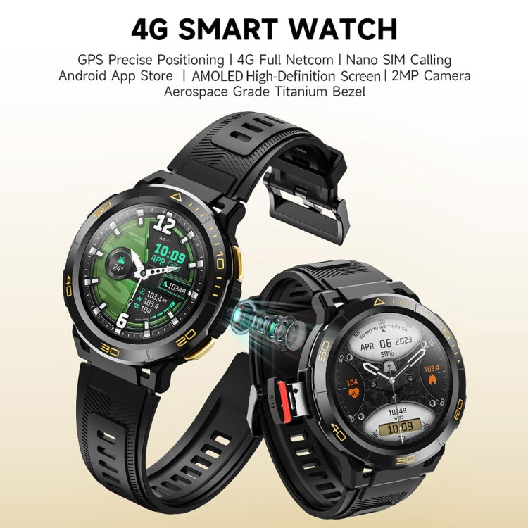 LEMFO Z1 1.43 inch AMOLED Screen Smart Watch, 4G Network Android 8.1 2GB+16GB, Eurasian Version(Black)