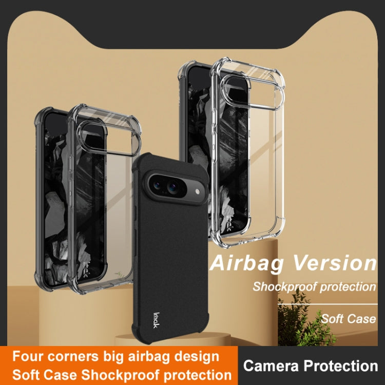 For Google Pixel 9 / Pixel 9 Pro imak Shockproof Airbag TPU Phone Case(Transparent Black)