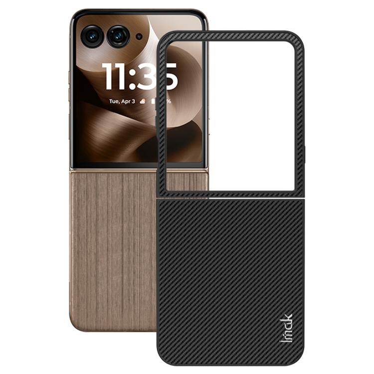 For Motorola Razr 60 Ultra imak Ruiyi Series Carbon Fiber PU + PC Phone Case