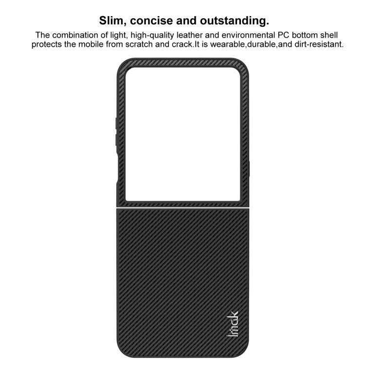 For Motorola Razr 60 Ultra imak Ruiyi Series Carbon Fiber PU + PC Phone Case