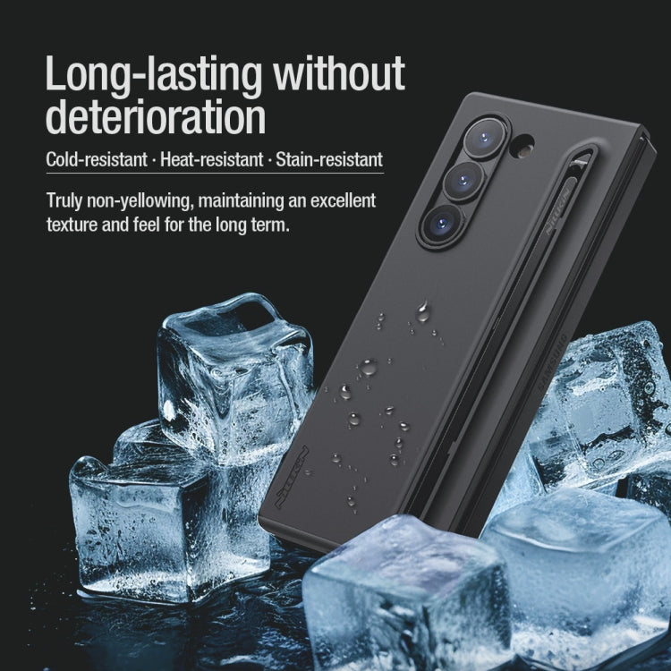 For Samsung Galaxy Z Fold6 5G NILLKIN Flex Pure PC + Liquid Silicone Phone Case with S Pen(Black)