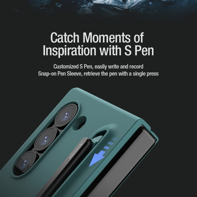 For Samsung Galaxy Z Fold6 5G NILLKIN Flex Pure PC + Liquid Silicone Phone Case with S Pen(Black)