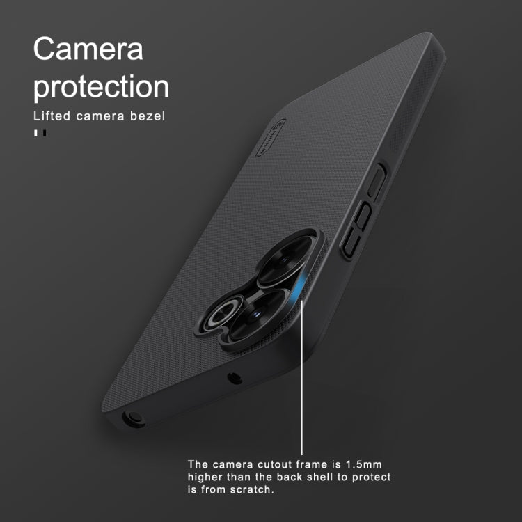 For Redmi Note 13R 5G / 13 4G NILLKIN Frosted PC Phone Case(Black)