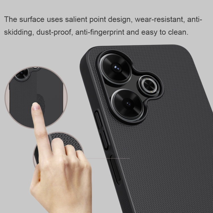 For Redmi Note 13R 5G / 13 4G NILLKIN Frosted PC Phone Case(Black)