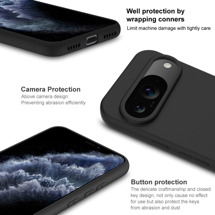 For Google Pixel 9 / Pixel 9 Pro IMAK UC-3 Series Shockproof Frosted TPU Phone Case(Black)