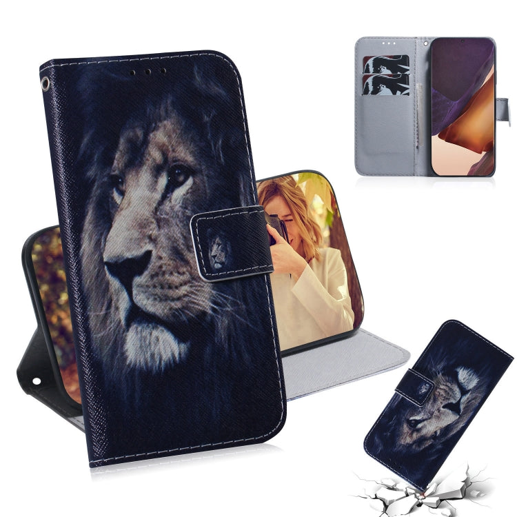 Coloured Drawing Horizontal Flip Leather Case, with Holder & Card Slots & Wallet, For Samsung Galaxy Note 20, For Samsung Galaxy Note 20 Ultra