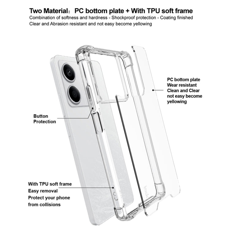 For Redmi Note 13 5G IMAK Space Shield PC + TPU Airbag Shockproof Phone Case(Transparent)