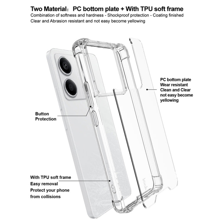 For Redmi Note 13 Pro 5G IMAK Space Shield PC + TPU Airbag Shockproof Phone Case(Transparent)