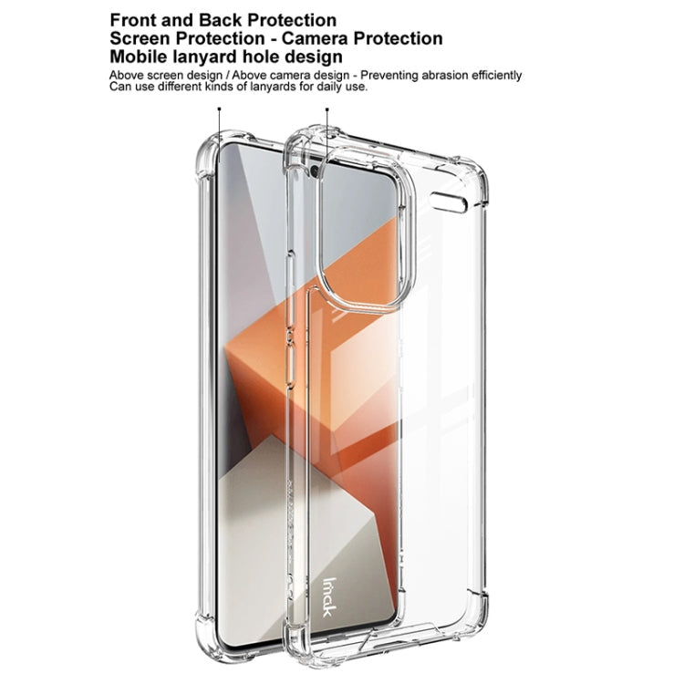 For Redmi Note 13 Pro+ 5G IMAK Space Shield PC + TPU Airbag Shockproof Phone Case(Transparent)