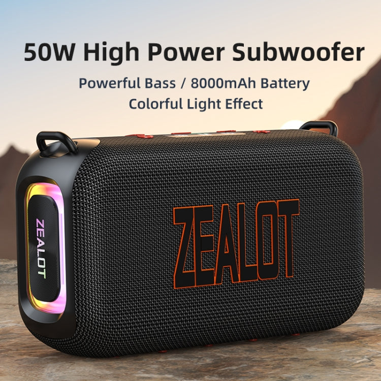 Zealot S85 50W Outdoor Waterproof Portable Bluetooth Speaker(Grey)