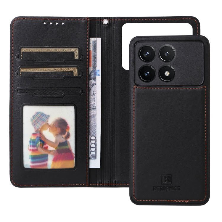 For Redmi K70 / K70 Pro BETOPNICE BN-005 2 in 1 Detachable Imitate Genuine Leather Phone Case(Black)