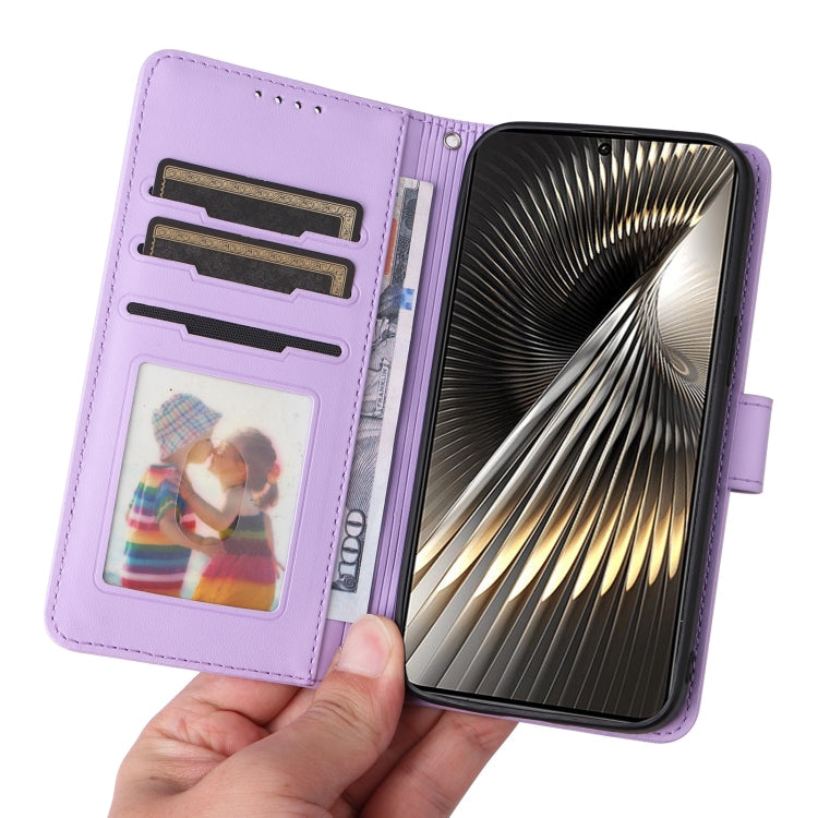 For Redmi Turbo 3 BETOPNICE BN-005 2 in 1 Detachable Imitate Genuine Leather Phone Case(Light Purple)