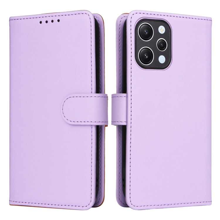 For Redmi 12 4G BETOPNICE BN-005 2 in 1 Detachable Imitate Genuine Leather Phone Case(Light Purple)