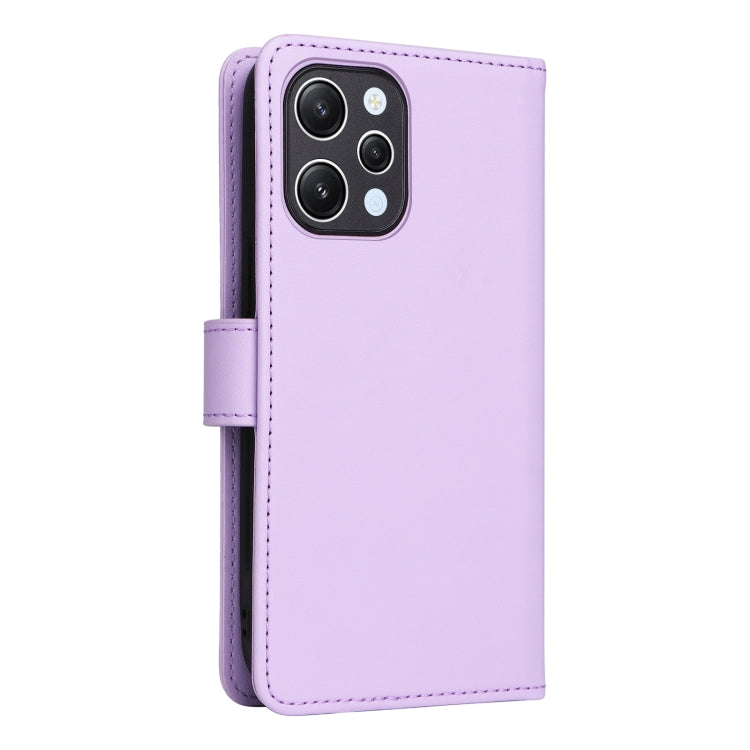 For Redmi 12 4G BETOPNICE BN-005 2 in 1 Detachable Imitate Genuine Leather Phone Case(Light Purple)