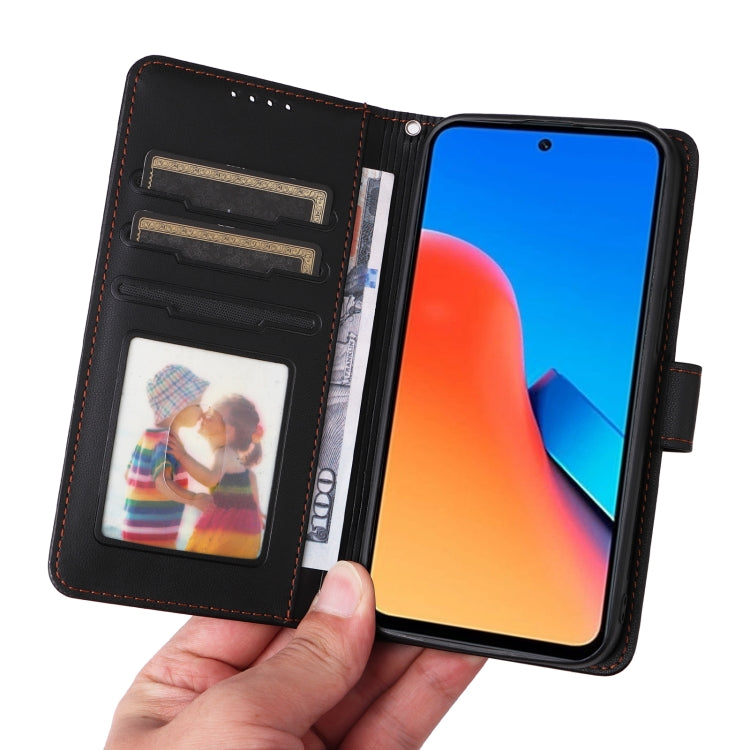 For Redmi 12 4G BETOPNICE BN-005 2 in 1 Detachable Imitate Genuine Leather Phone Case(Black)