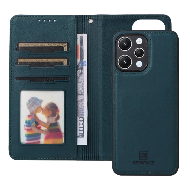 For Redmi 12 4G BETOPNICE BN-005 2 in 1 Detachable Imitate Genuine Leather Phone Case(Blue)