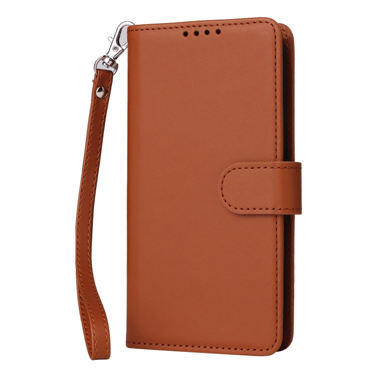 For Redmi 14C 4G BETOPNICE BN-005 2 in 1 Detachable Imitate Genuine Leather Phone Case(Brown)