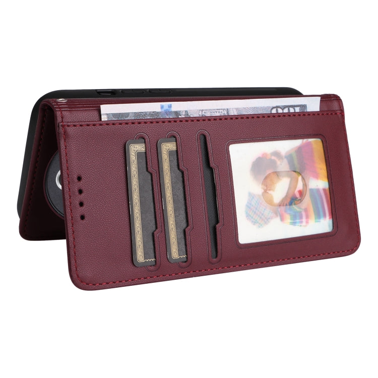 For Redmi 14C 4G BETOPNICE BN-005 2 in 1 Detachable Imitate Genuine Leather Phone Case(Wine Red)