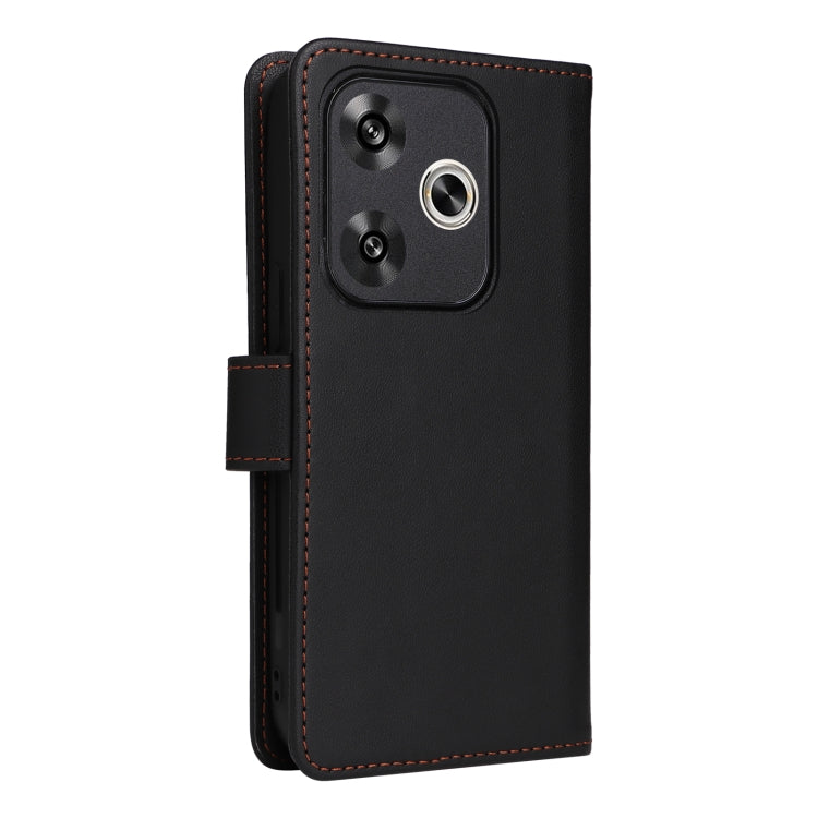 For Xiaomi POCO F6 BETOPNICE BN-005 2 in 1 Detachable Imitate Genuine Leather Phone Case(Black)