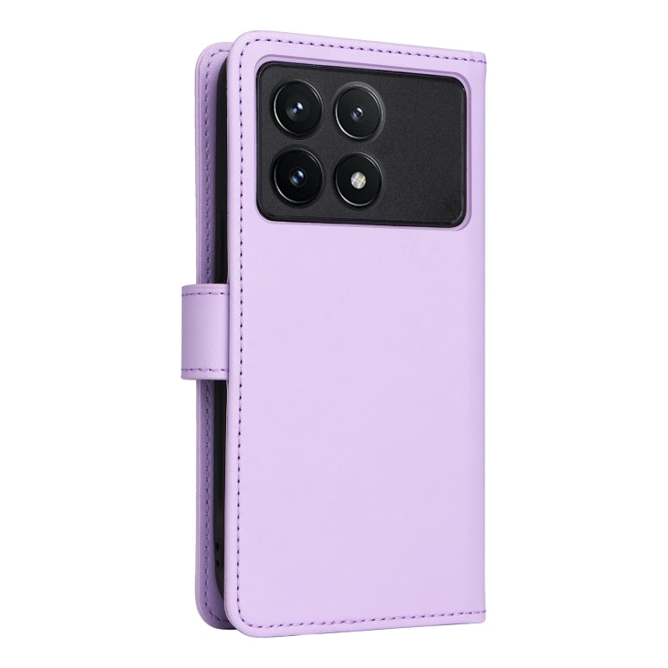 For Xiaomi POCO F6 Pro BETOPNICE BN-005 2 in 1 Detachable Imitate Genuine Leather Phone Case(Light Purple)