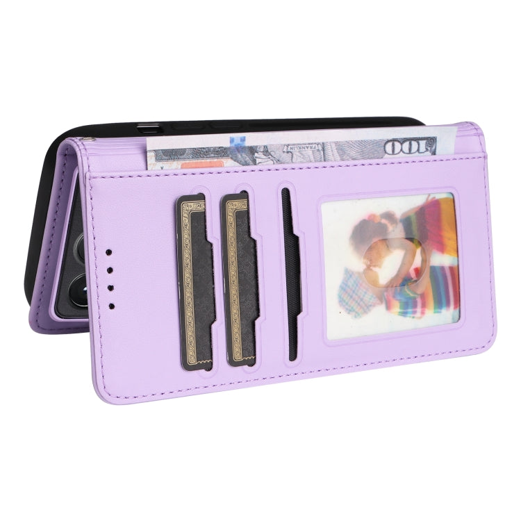 For Xiaomi POCO F6 Pro BETOPNICE BN-005 2 in 1 Detachable Imitate Genuine Leather Phone Case(Light Purple)