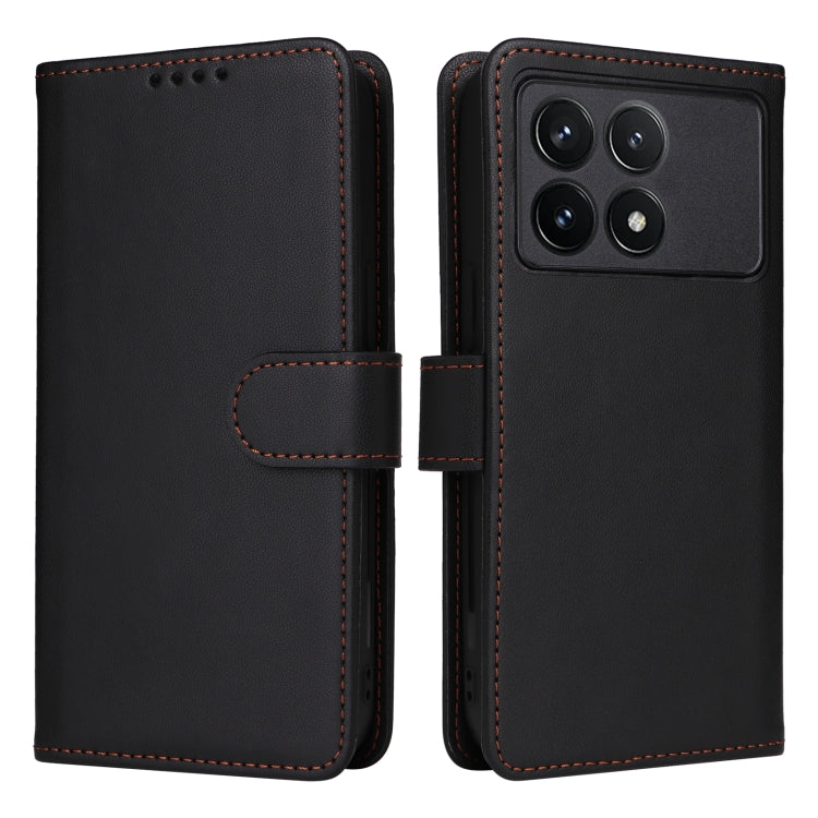 For Xiaomi POCO F6 Pro BETOPNICE BN-005 2 in 1 Detachable Imitate Genuine Leather Phone Case(Black)