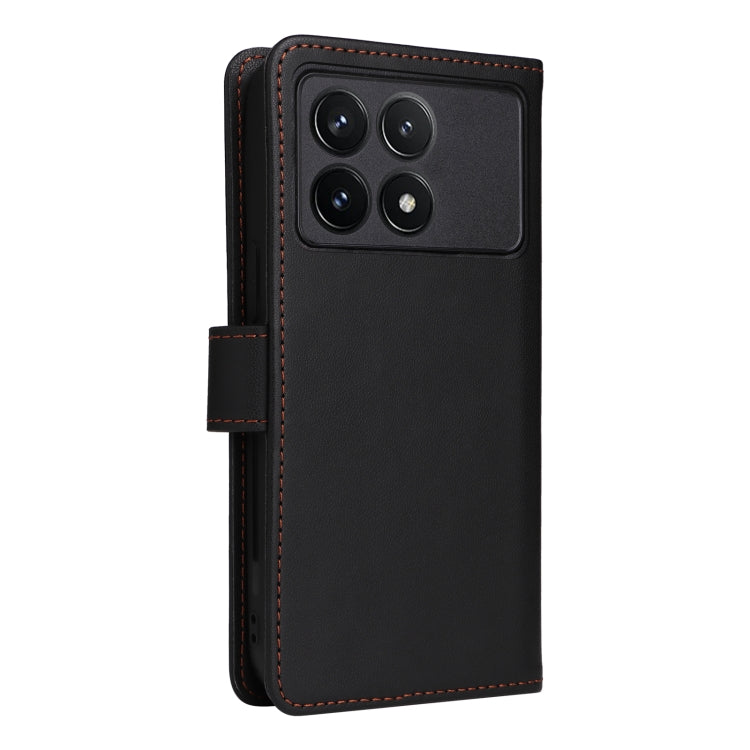 For Xiaomi POCO F6 Pro BETOPNICE BN-005 2 in 1 Detachable Imitate Genuine Leather Phone Case(Black)