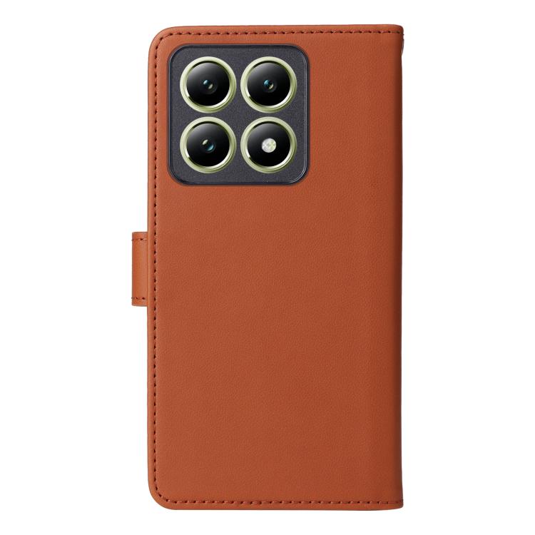For Xiaomi 14T BETOPNICE BN-005 2 in 1 Detachable Imitate Genuine Leather Phone Case(Brown)