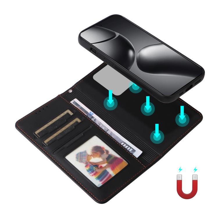 For Xiaomi 14T Pro BETOPNICE BN-005 2 in 1 Detachable Imitate Genuine Leather Phone Case(Black)
