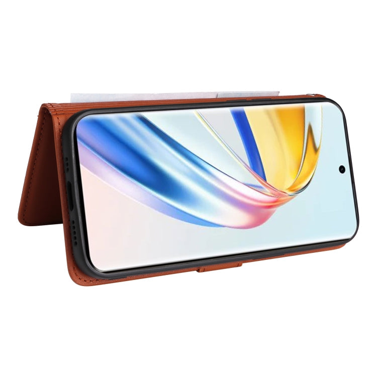 For Honor X9b BETOPNICE BN-005 2 in 1 Detachable Imitate Genuine Leather Phone Case(Brown)