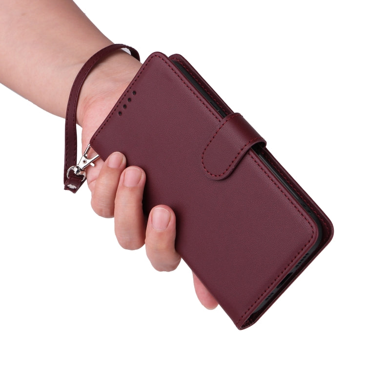 For Honor X9b BETOPNICE BN-005 2 in 1 Detachable Imitate Genuine Leather Phone Case(Wine Red)