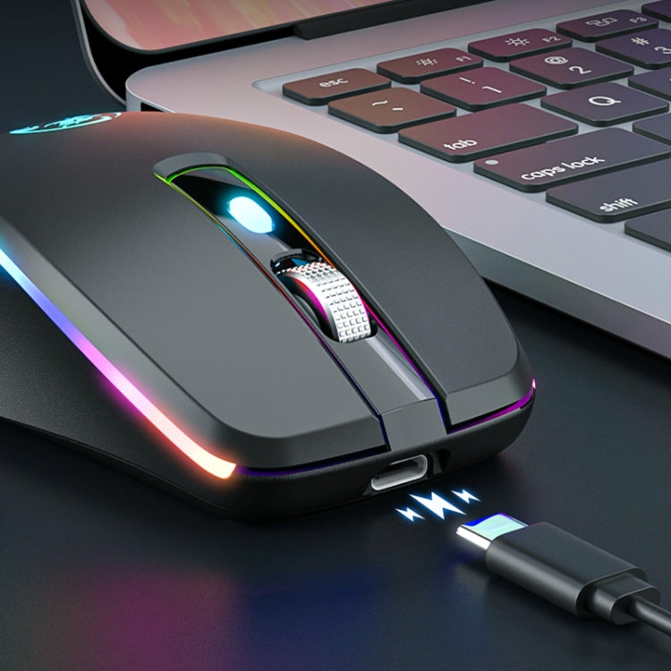 iMICE G903 Bluetooth Dual Mode 6-key Silent Wireless Gaming Mouse(Silver)