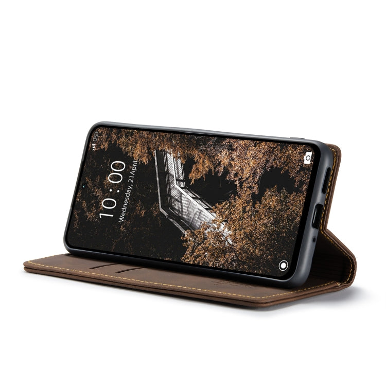 For Redmi 13 CaseMe 013 Multifunctional Horizontal Flip Leather Phone Case(Coffee)