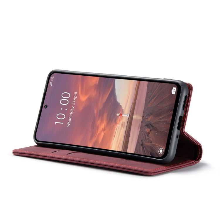 For Redmi 13 CaseMe 013 Multifunctional Horizontal Flip Leather Phone Case(Wine Red)