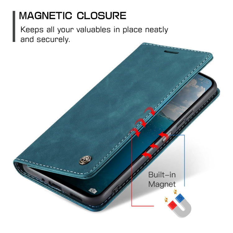 For Redmi 13 CaseMe 013 Multifunctional Horizontal Flip Leather Phone Case(Blue)